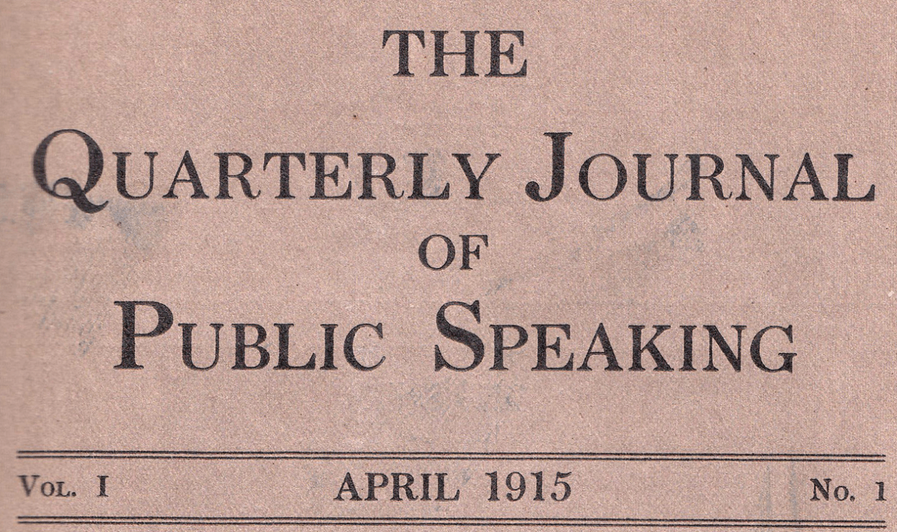 1915年《公众演讲季刊》封面